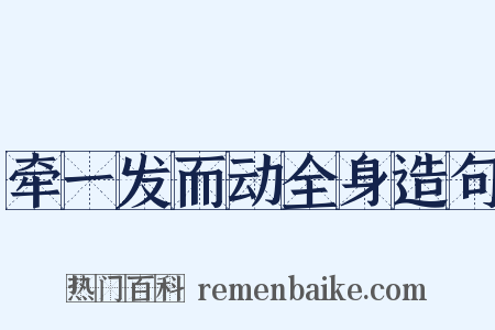 牵一发而动全身造句是什么意思的图片